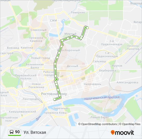 90 Bus Line Map