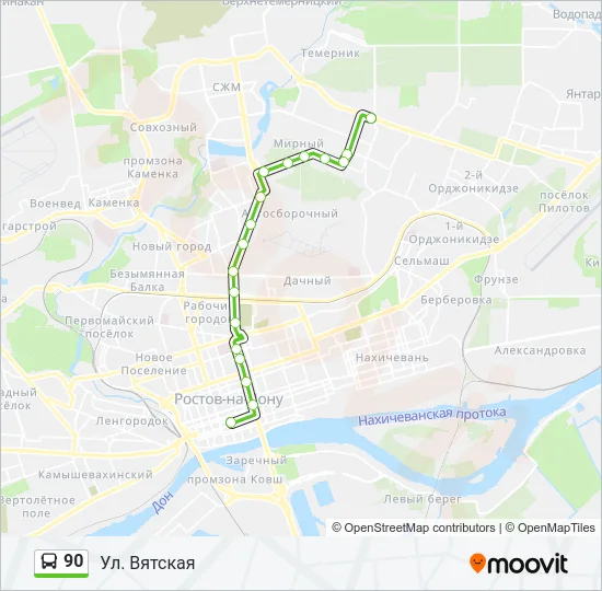 90 Bus Line Map