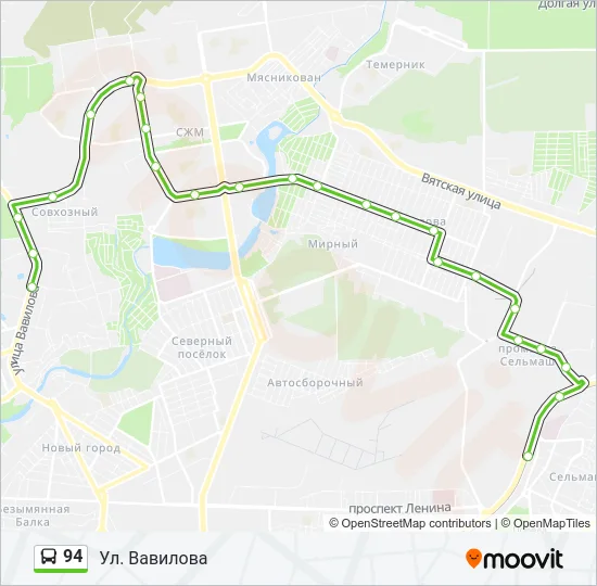 94 Bus Line Map