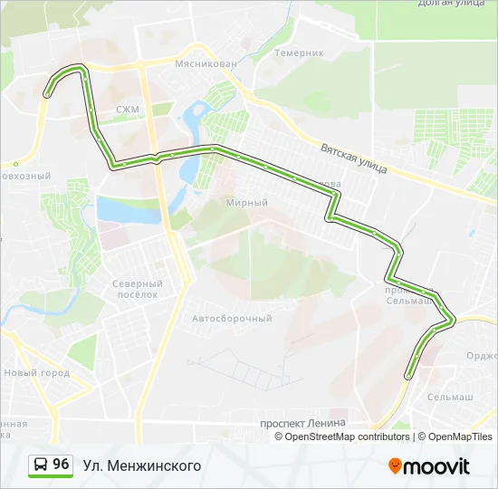 96 Bus Line Map