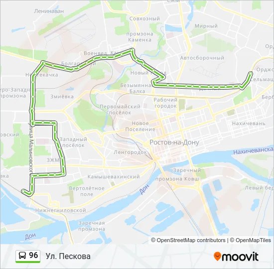 96 Bus Line Map