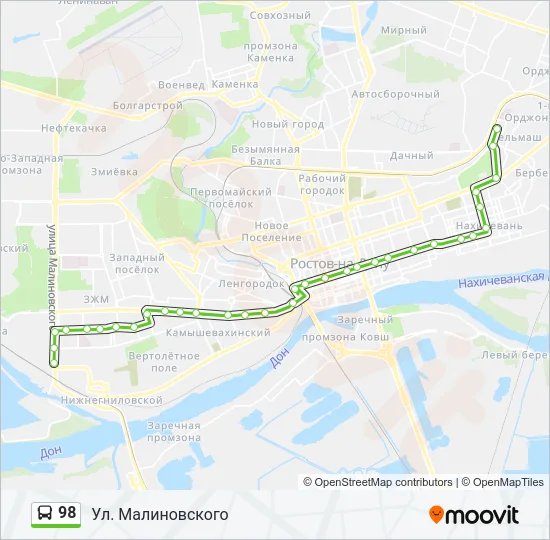 98 Bus Line Map