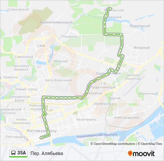 35А Bus Line Map