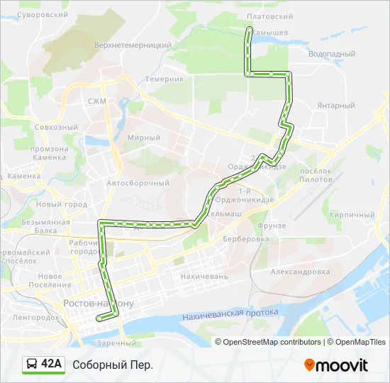 42А Bus Line Map