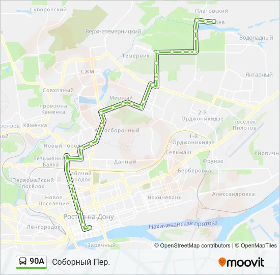 90А Bus Line Map