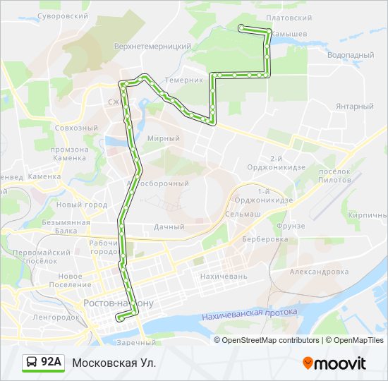 92A Bus Line Map