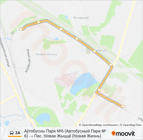 Автобус 3А: карта маршрута