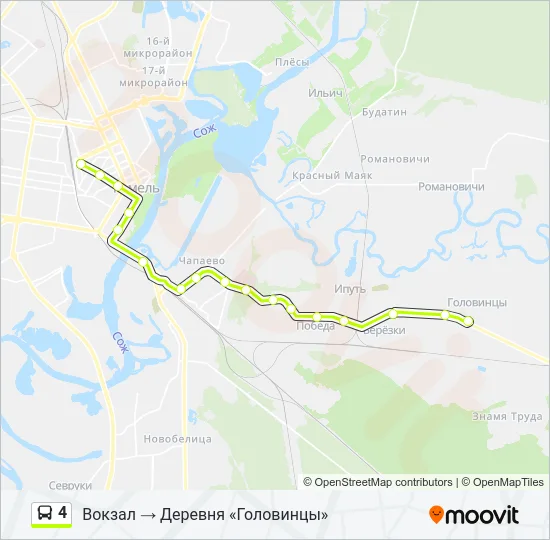 4 Bus Line Map
