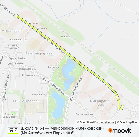 7 Bus Line Map
