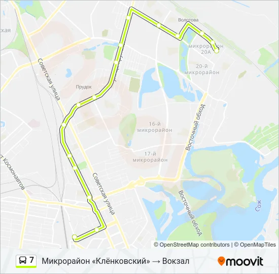 7 Bus Line Map