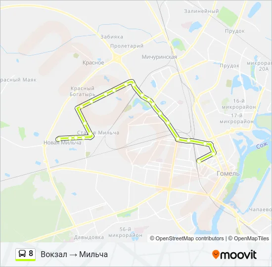 8 Bus Line Map