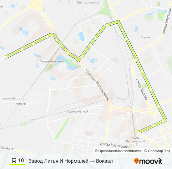 10 Bus Line Map