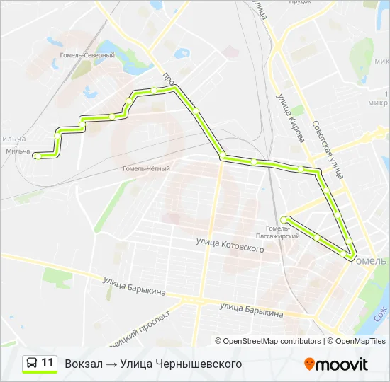 11 Bus Line Map