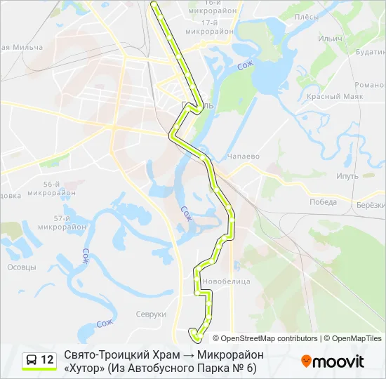 12 Bus Line Map