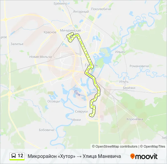 12 Bus Line Map