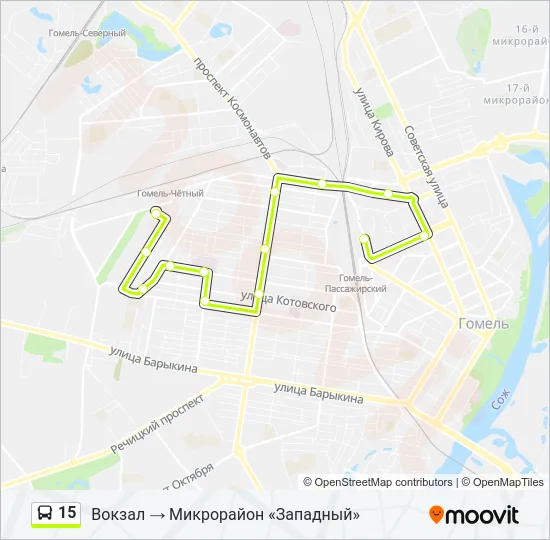 15 Bus Line Map