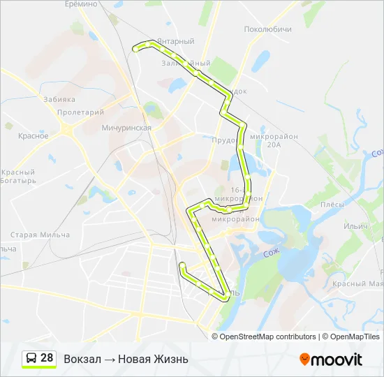 28 Bus Line Map