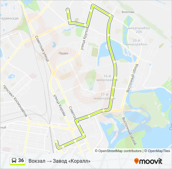 36 Bus Line Map