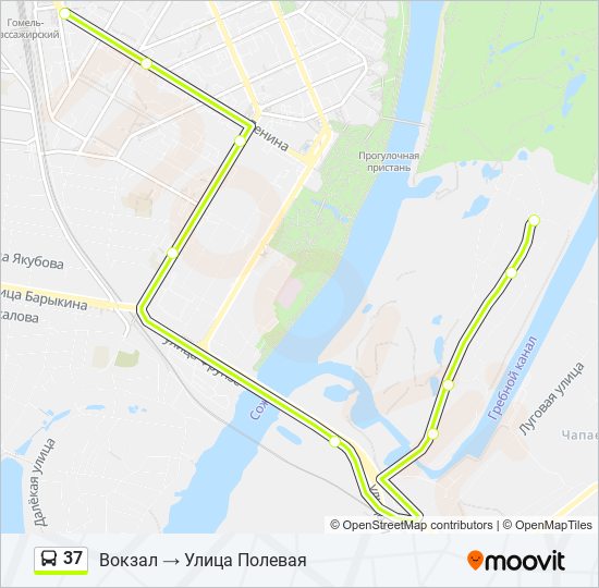 37 bus Line Map