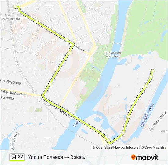 37 Bus Line Map