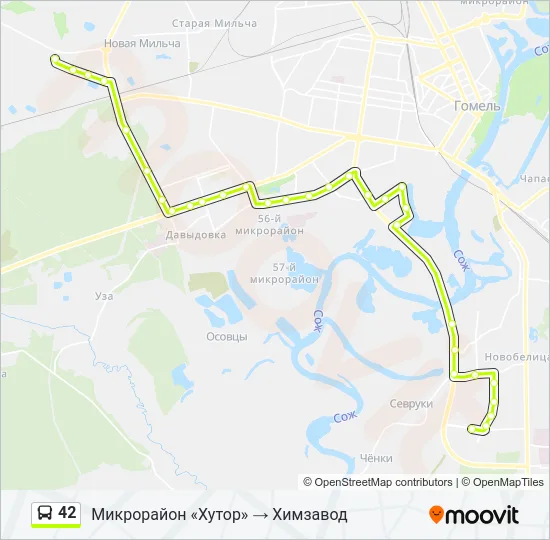 42 Bus Line Map