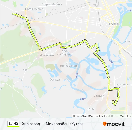 42 Bus Line Map