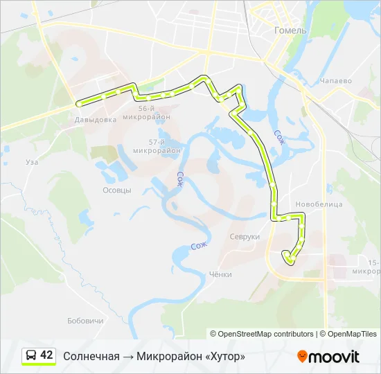 42 Bus Line Map