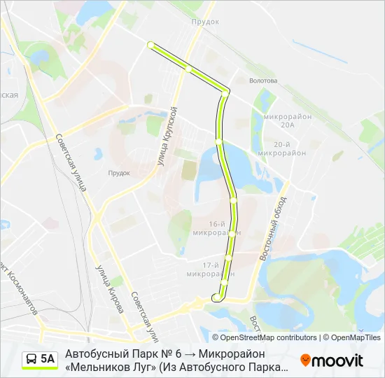 5А Bus Line Map