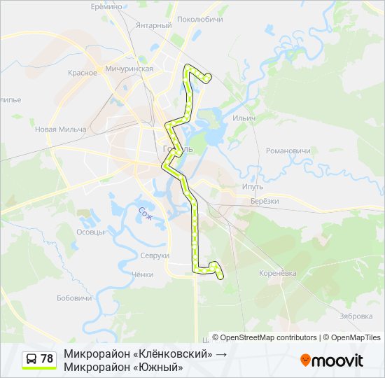 78 bus Line Map