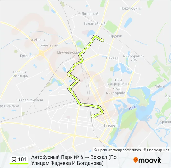 101 Bus Line Map