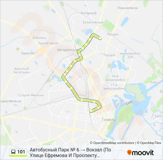 101 Bus Line Map