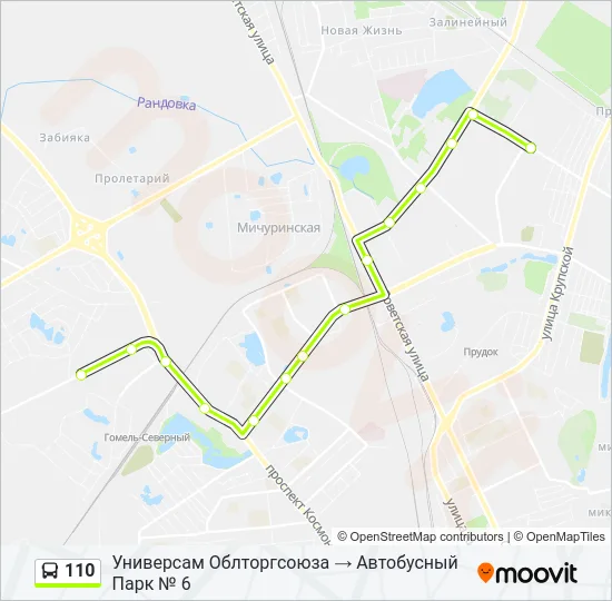 110 Bus Line Map