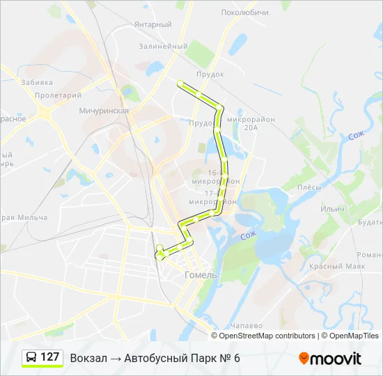 127 Bus Line Map