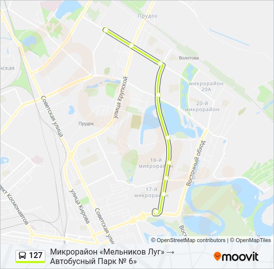 127 Bus Line Map