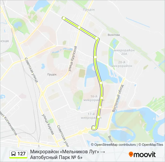 127 Bus Line Map