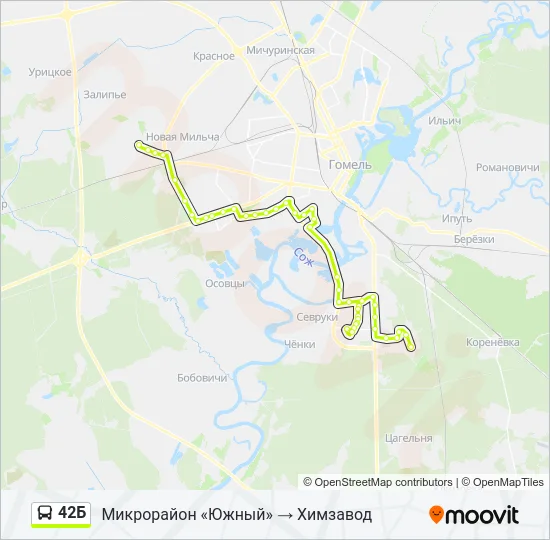 42Б Bus Line Map