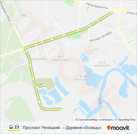 23 Bus Line Map
