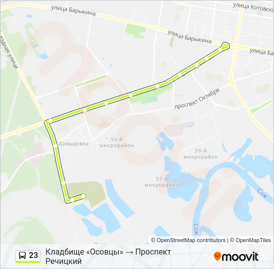 23 Bus Line Map