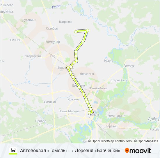 БАРЧЕНКИ bus Line Map