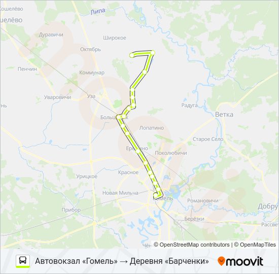 БАРЧЕНКИ Bus Line Map