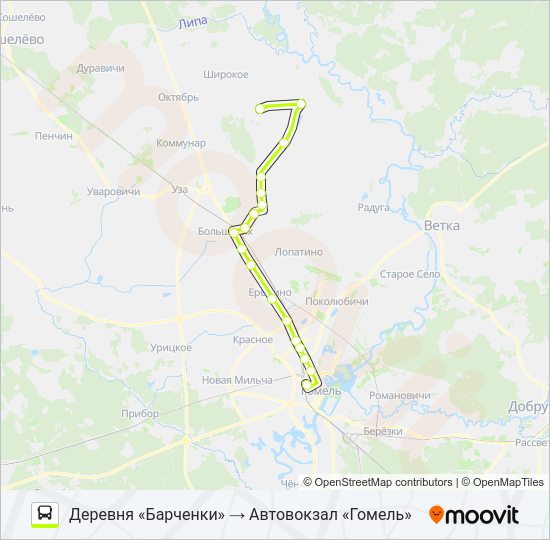 БАРЧЕНКИ Bus Line Map