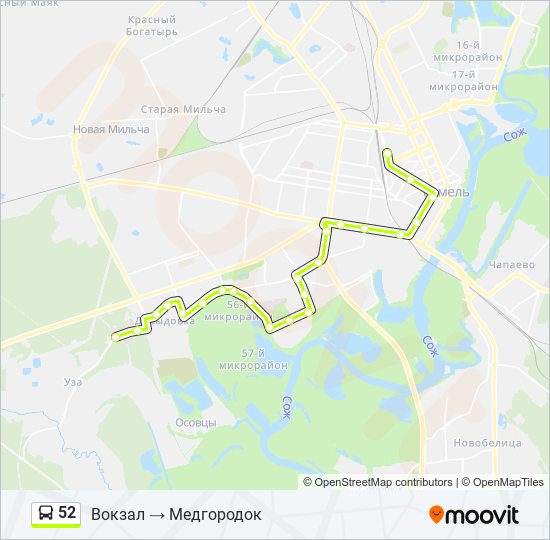 Маршрут 52 автобуса екатеринбург остановки