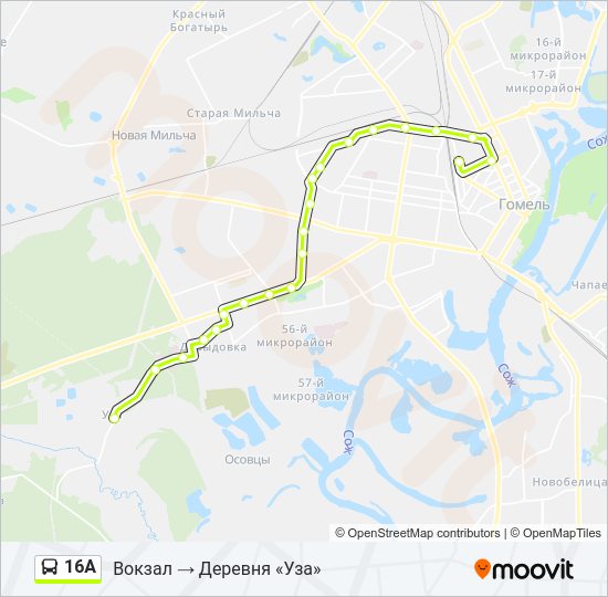 16А Bus Line Map