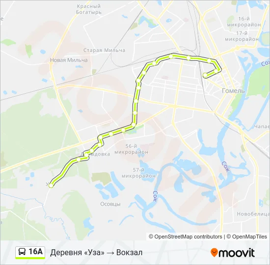 16А Bus Line Map