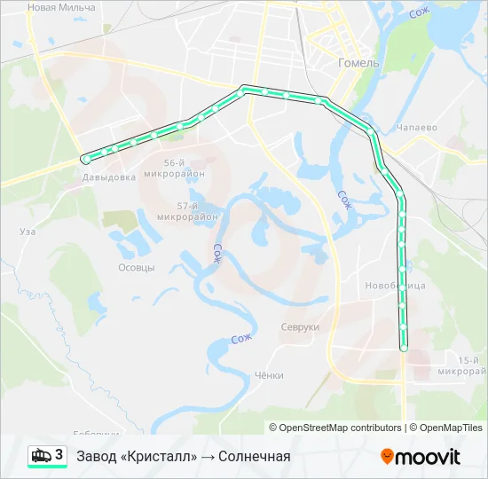 3 Trolleybus Line Map