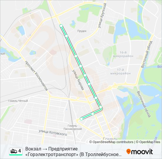 4 Trolleybus Line Map