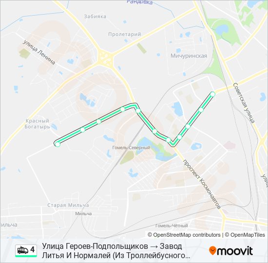 4 Trolleybus Line Map