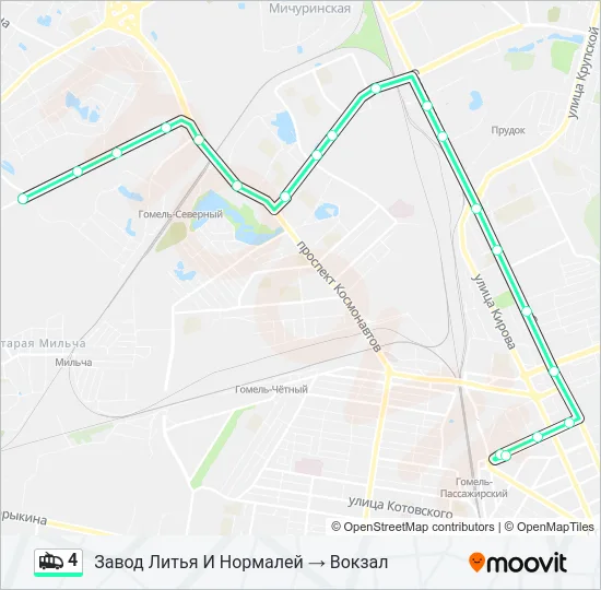 4 Trolleybus Line Map