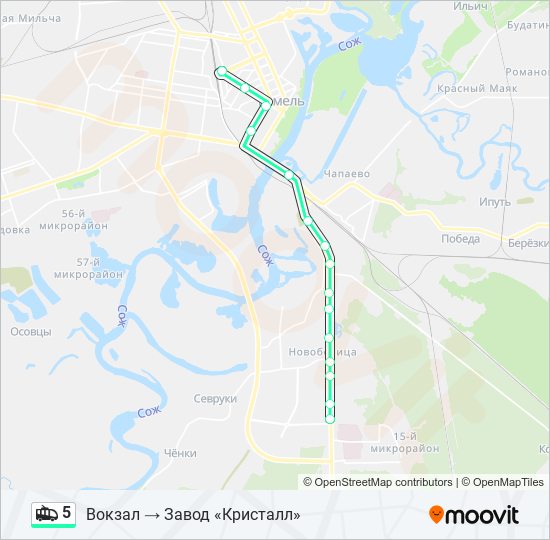 5 Trolleybus Line Map