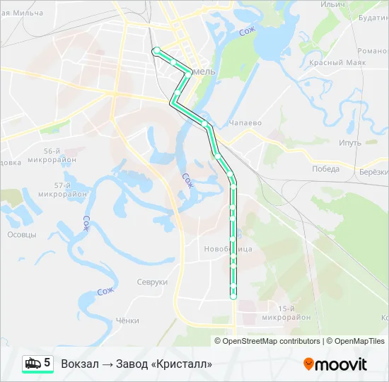 5 Trolleybus Line Map